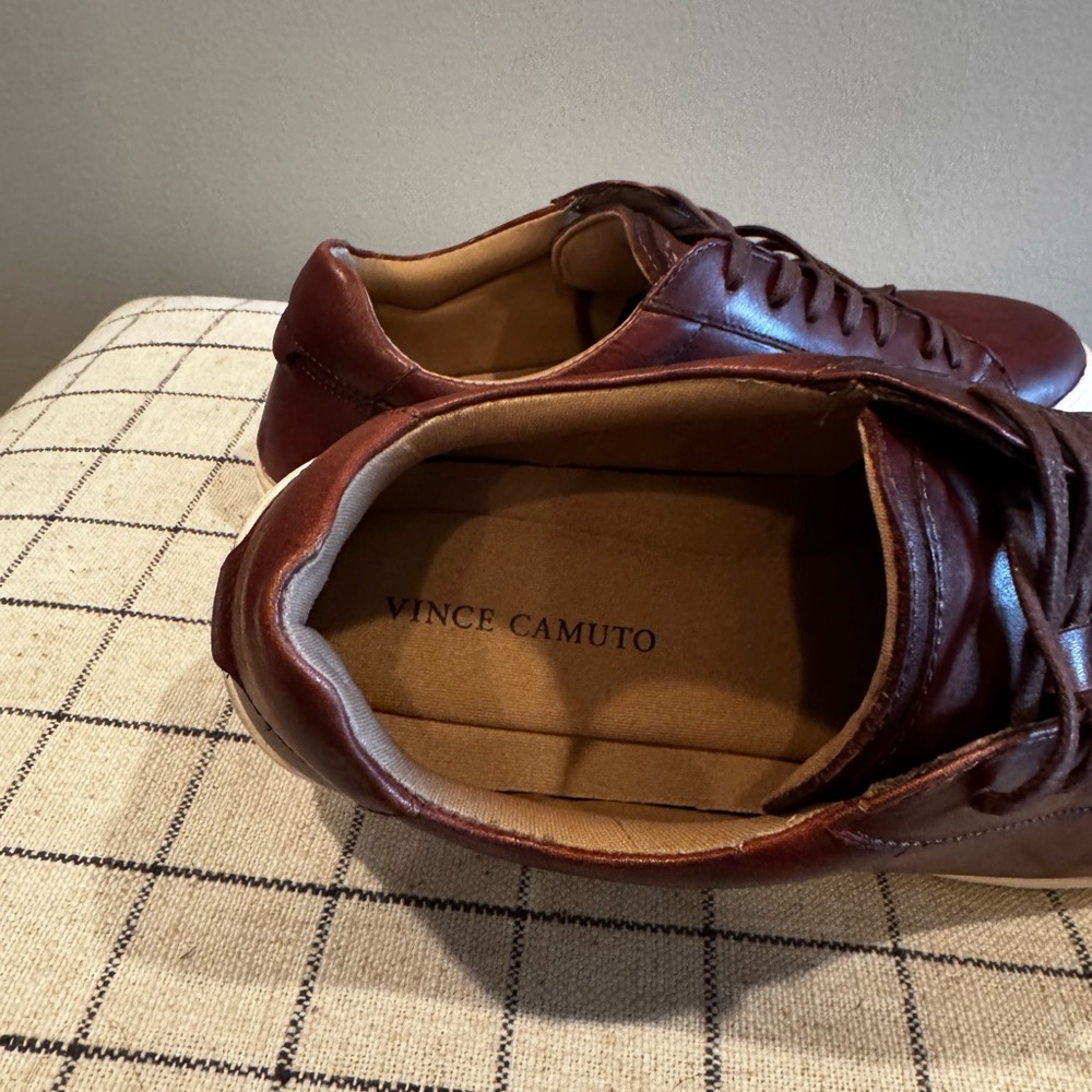 Vince Camuto Brown Low-Top Sneakers with White Sole - Picture 5 of 9